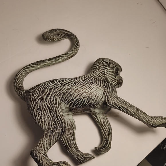 Cast Metal Monkey Figurine Sculpture - Picture 10 of 11